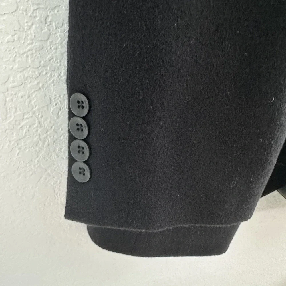 Oscar de la Renta Men's Blazer Jacket 44 R Black Wool Cashmere Nylon Old Money - Picture 4 of 10
